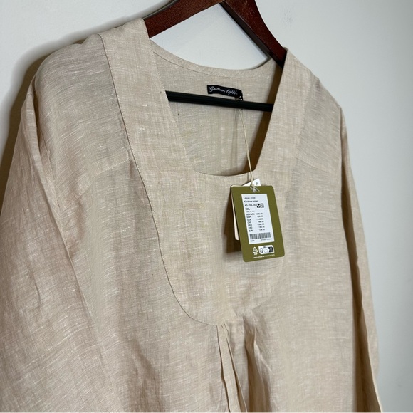 Gudrun Sjöden Woven Linen Dress in Natural NEW XXL - Picture 5 of 7